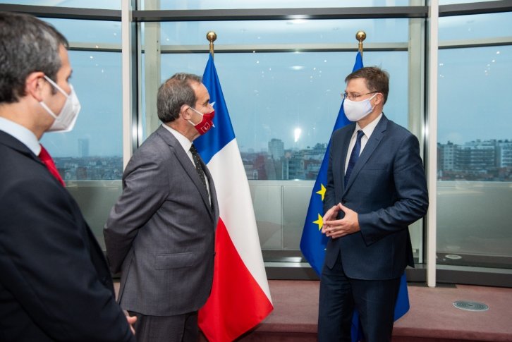 Reunión con Comisario de comercio de La Unión Europea, Valdis Dombrovskis