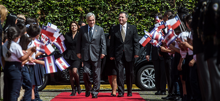 Canciller Ampuero acompaña al Presidente Piñera en su visita oficial a Costa Rica