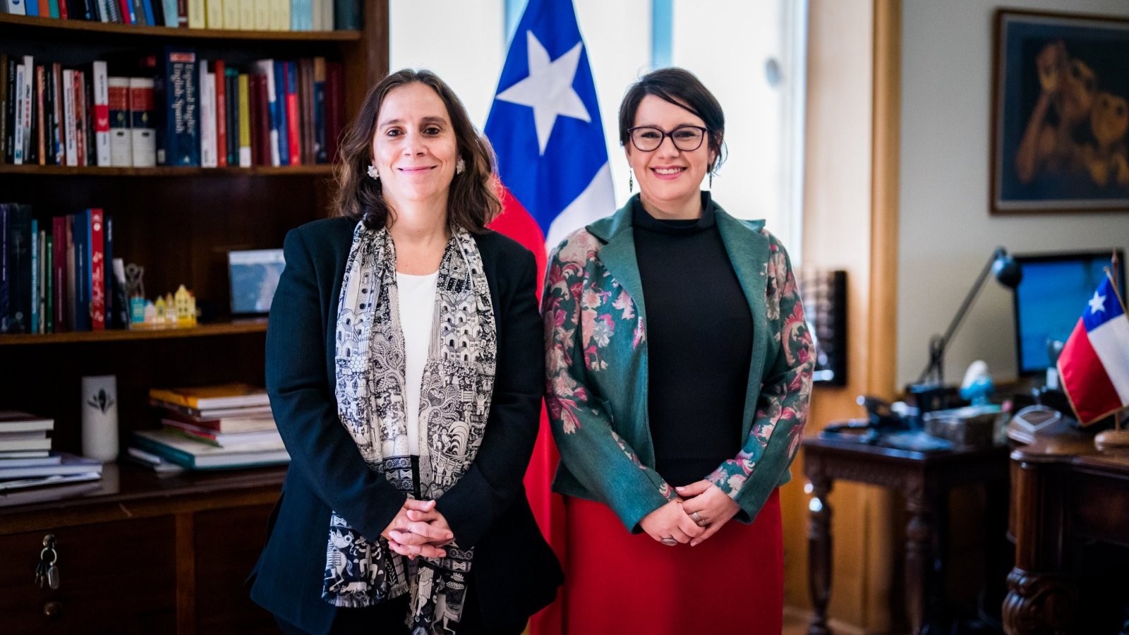 Canciller Antonia Urrejola se reúne con la Ministra de las Culturas, Julieta Brodsky