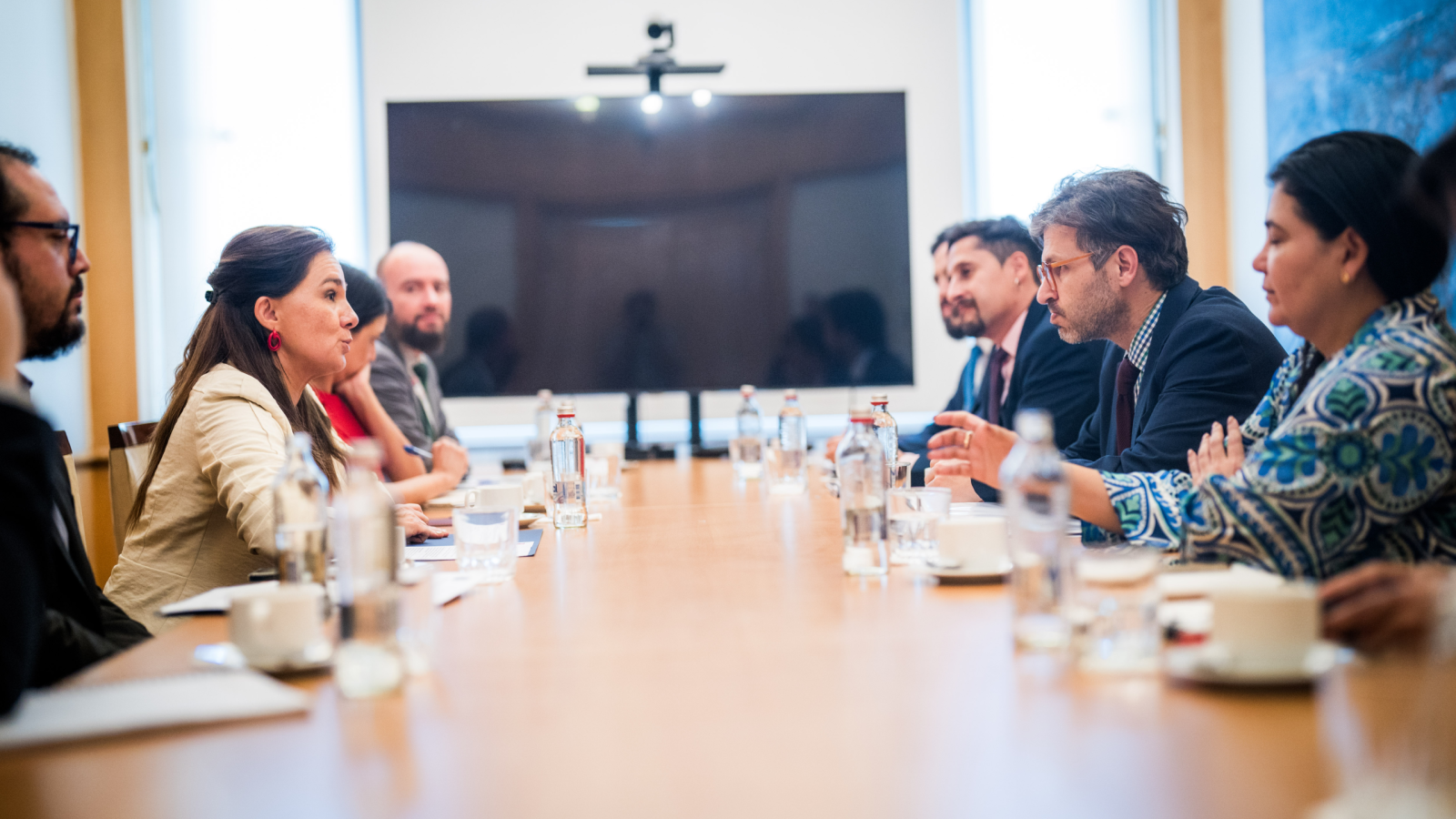 Subsecretaria sostiene reunión con el viceministro de Asuntos Multilaterales de Colombia