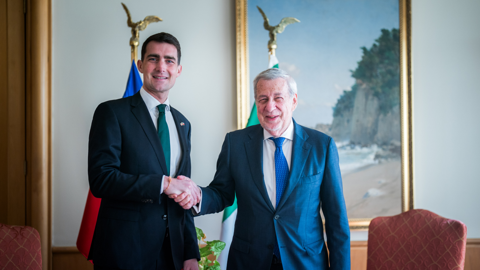 Canciller se reúne con el ministro de Finanzas, Infraestructura, Sector Público y Digitalización de Irlanda