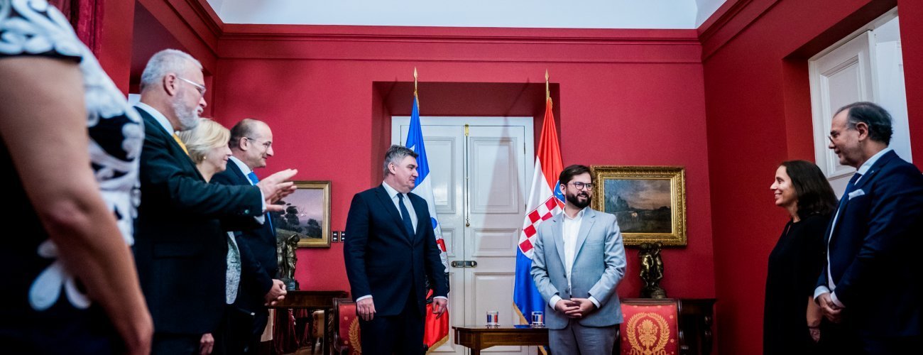 Canciller Antonia Urrejola participa en reunión bilateral con los Presidentes de Chile y Croacia