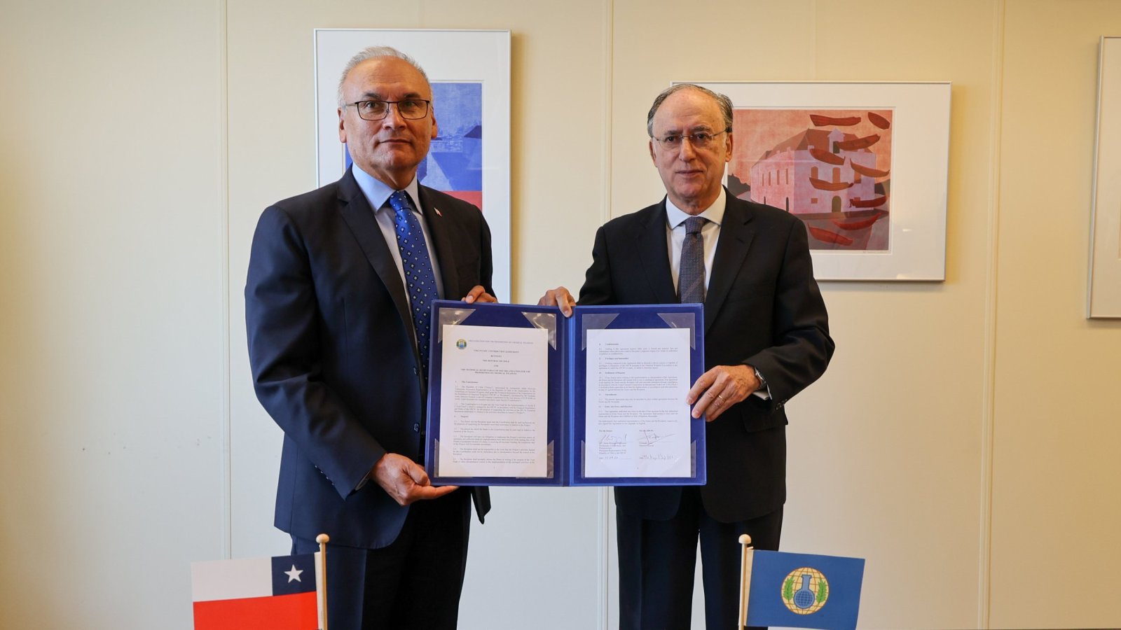 Chile realiza contribución voluntaria para apoyar el trabajo de la Organización para la Prohibición de las Armas Químicas