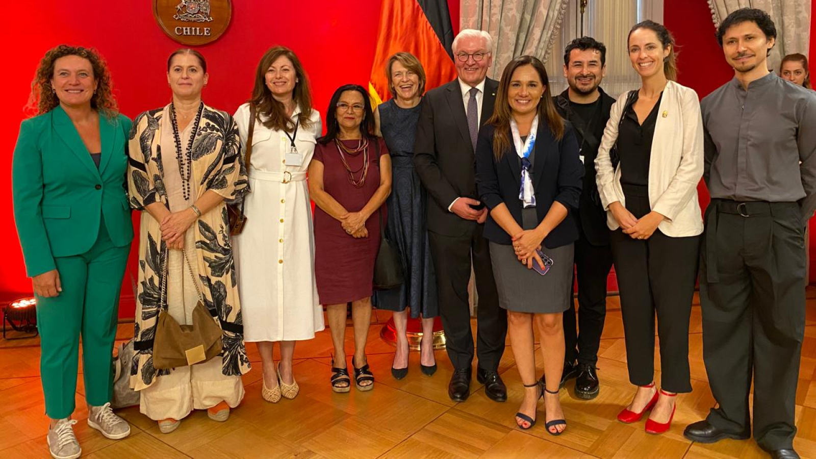 Canciller (s) participa en la visita oficial a Chile del Presidente de Alemania