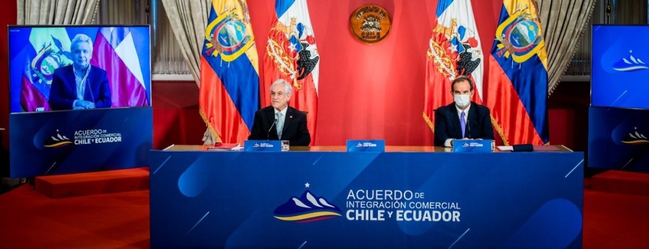 Presidentes Piñera y Moreno firman Tratado de Libre Comercio Chile-Ecuador, que generará importantes beneficios a micro, pequeñas y medianas empresas