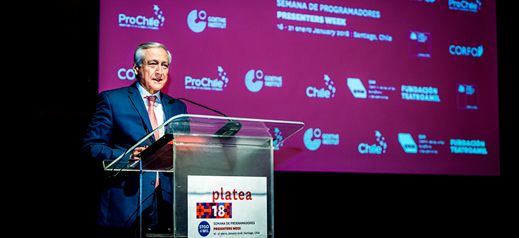 Canciller Muñoz inauguró Platea 18, en el marco del Festival Internacional Santiago a Mil