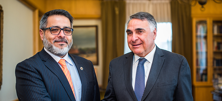 Canciller (s) Riveros se reúne en audiencia con el Director del INACH
