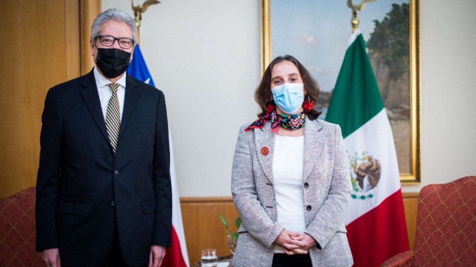 Canciller Antonia Urrejola recibe a Embajador de México por fin de sus funciones