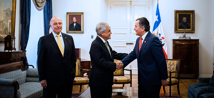 Ministro Ampuero y Agente Grossman fueron recibidos por el Presidente Piñera para analizar alegatos en La Haya