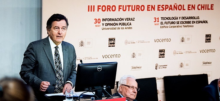Ministro Ampuero participó en III Foro Futuro en Español en Chile