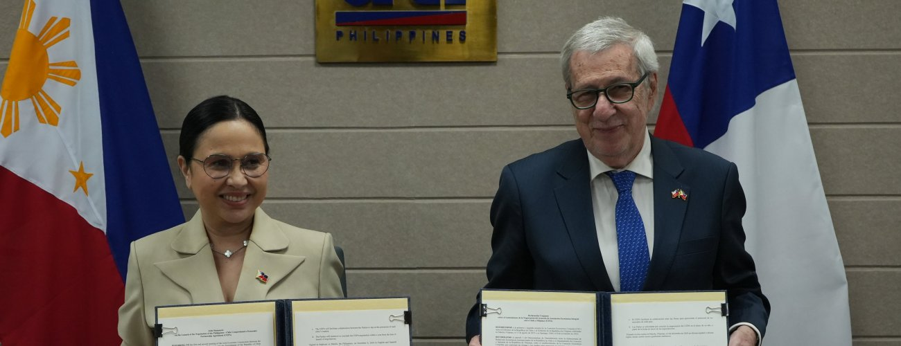 Chile y Filipinas anuncian el inicio de las negociaciones de un Acuerdo Integral de Asociación Económica