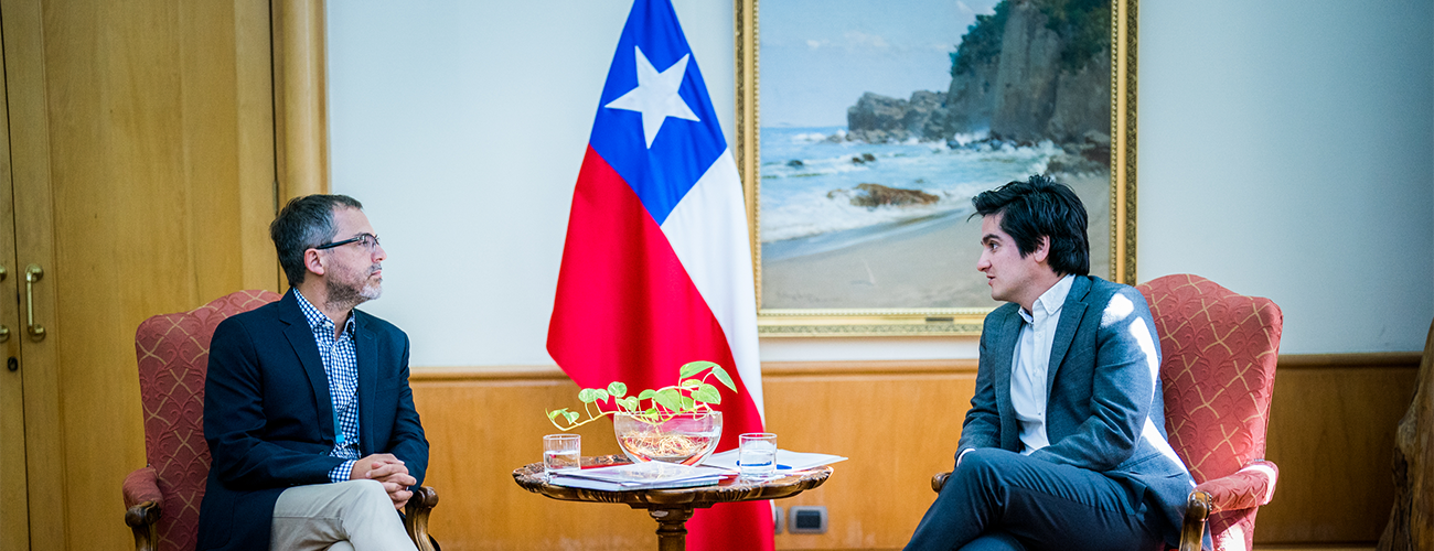 Canciller (S) José Miguel Ahumada da la bienvenida al nuevo Director General de ProChile