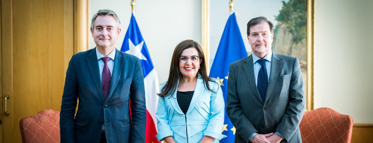 Subsecretarios (s) Alex Wetzig y Marcela Otero se reúnen con Embajador de la UE en Chile a 20 años de la entrada en vigencia del Acuerdo de Asociación