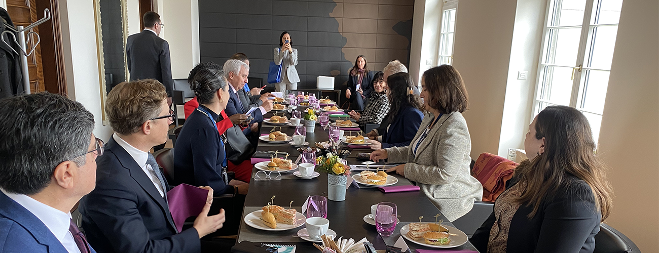 Canciller Antonia Urrejola participa en conversatorio con embajadores de la OMC y destaca liderazgo de Chile en comercio y género