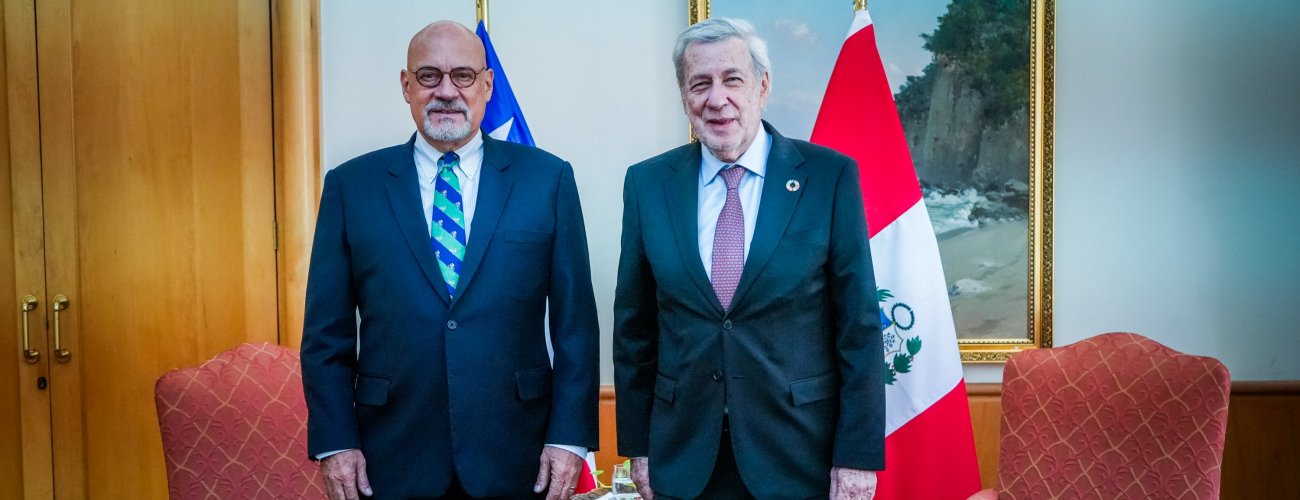 Canciller Alberto van Klaveren se reúne con Embajador de Perú