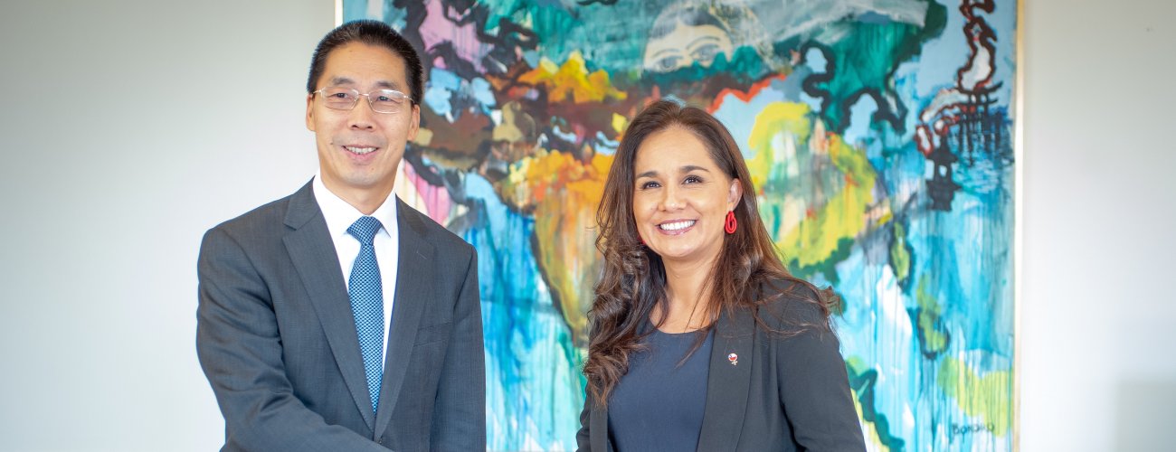 Subsecretaria Gloria de la Fuente se reúne con Embajador de China en Chile