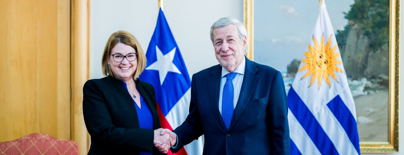 Ministro se reúne con embajadora de Uruguay en Chile