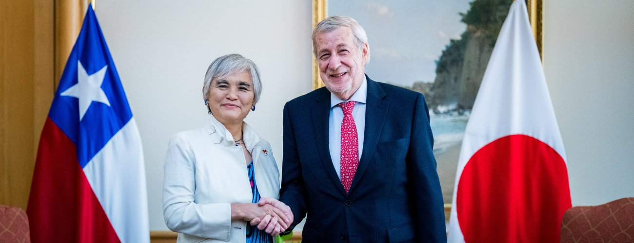 Ministro recibe en audiencia a embajadora de Japón en Chile