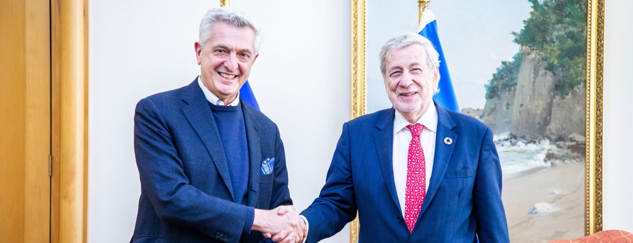 Canciller se reúne con alto comisionado de las Naciones Unidas para los Refugiados