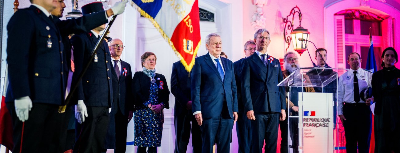 Canciller participa en conmemoración de la Fiesta Nacional de Francia