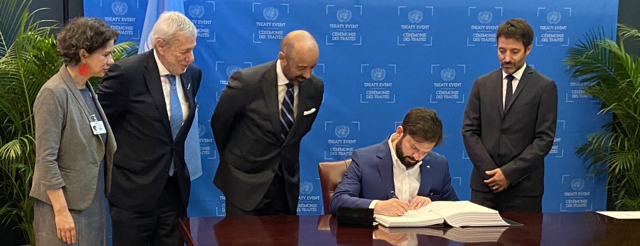Canciller acompaña al Presidente Boric en firma del Acuerdo BBNJ para la conservación de la biodiversidad marina