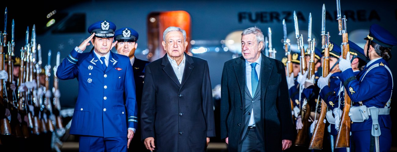 Canciller Alberto van Klaveren recibe al Presidente de México en su visita oficial a Chile
