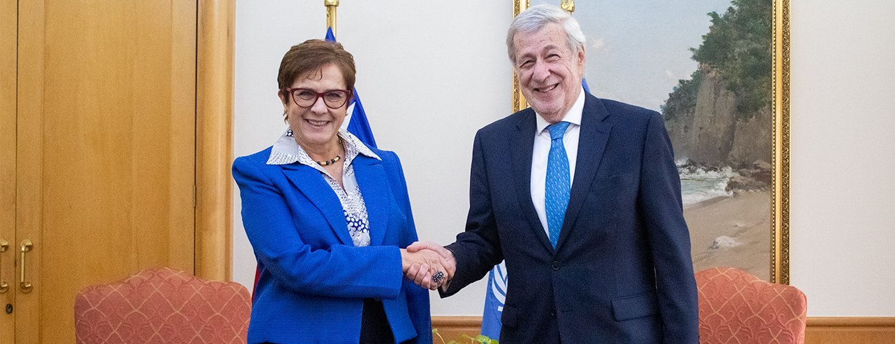 Canciller sostiene encuentro con la Representante Especial del Secretario General de Naciones Unidas para Haití