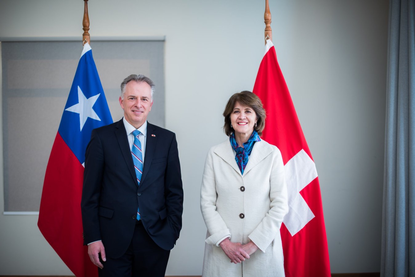 Subsecretaria Ximena Fuentes despide a Embajador de Suiza en Chile