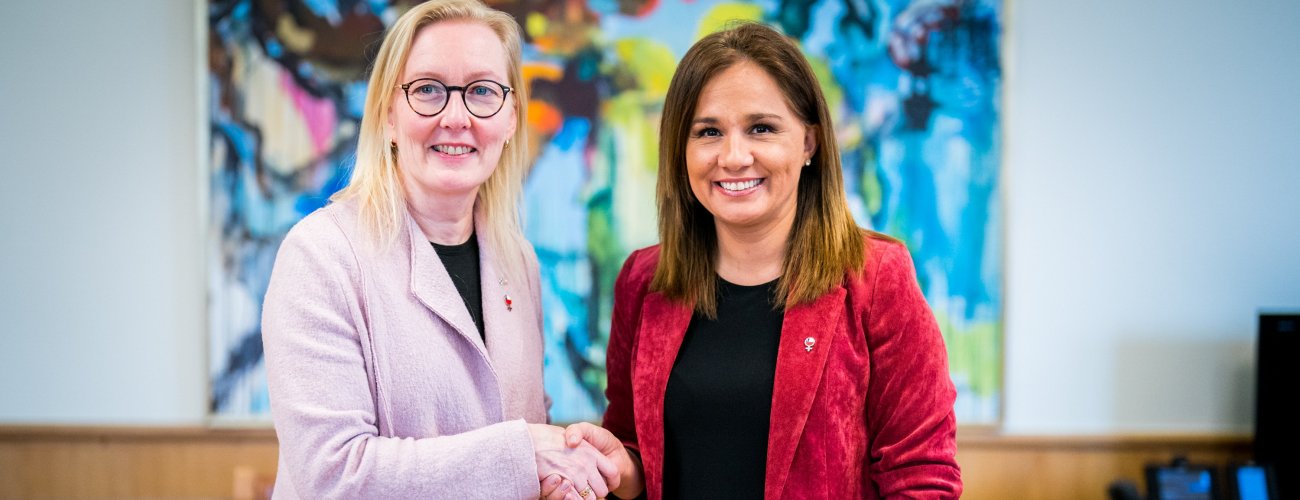 Canciller (s) Gloria de la Fuente se reúne con embajadora de Finlandia en Chile