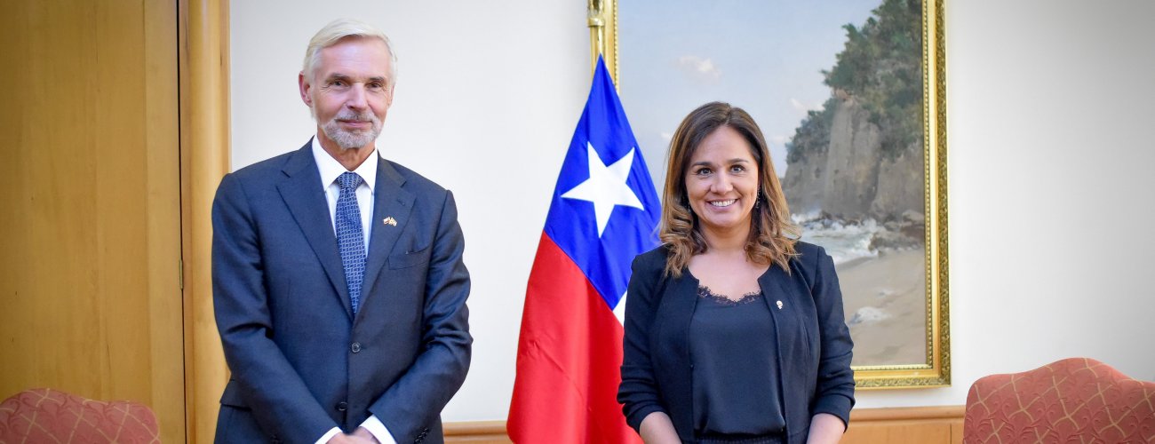 Subsecretaria Gloria de la Fuente se reúne con Embajador de Noruega en Chile