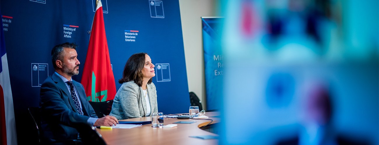 Canciller Antonia Urrejola sostiene reunión telemática con el Ministro de Asuntos Exteriores de Marruecos