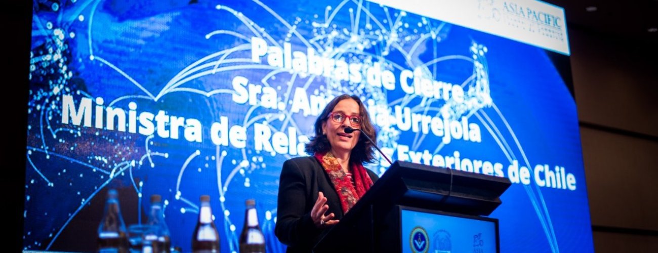 Canciller Antonia Urrejola asegura que Chile aboga por una Cuenca del Pacífico como área de paz y destaca el interés por profundizar los vínculos con Asia