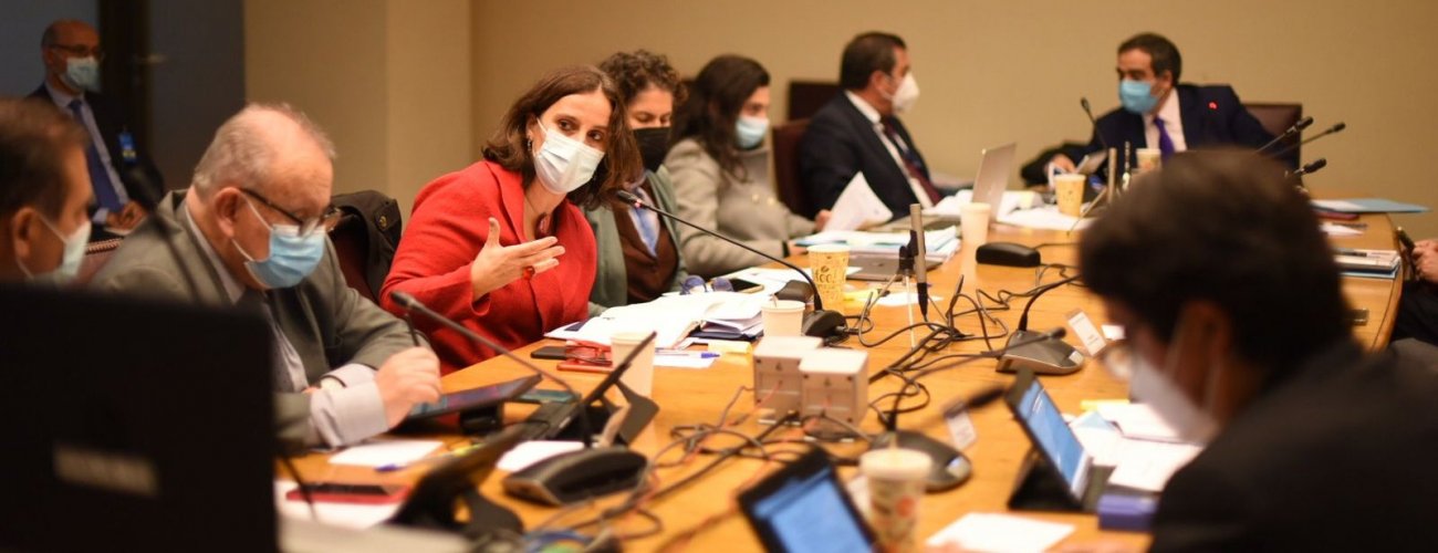 Canciller Antonia Urrejola asiste a sesión de las comisiones de Relaciones Exteriores y Medio Ambiente del Senado sobre el Acuerdo de Escazú