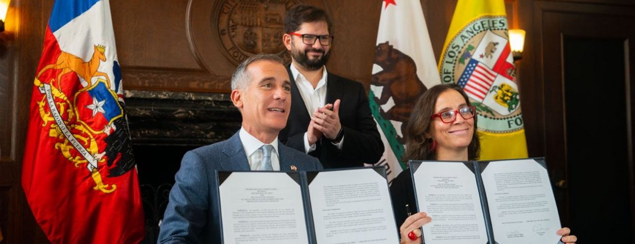 Canciller Antonia Urrejola suscribe acuerdo entre Chile y Los Ángeles sobre cooperación para la conservación y uso eficiente del agua