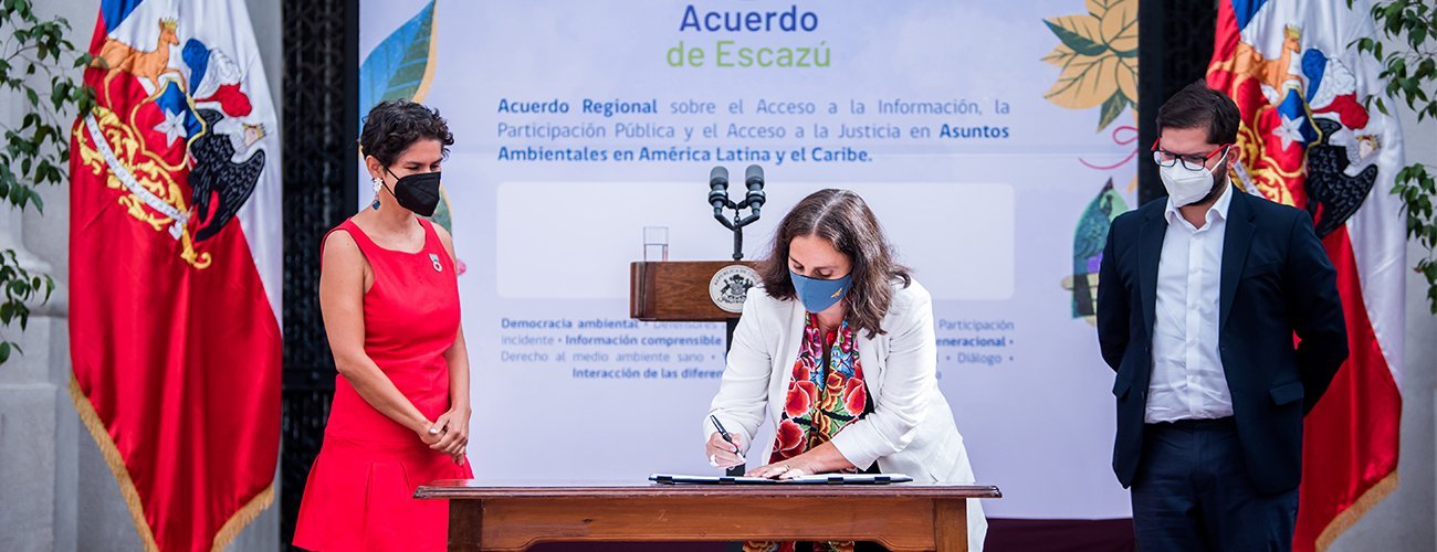 Canciller Antonia Urrejola asegura que el Acuerdo de Escazú redefine el foco de la política exterior del país: “Hoy es un día esperanzador para Chile”
