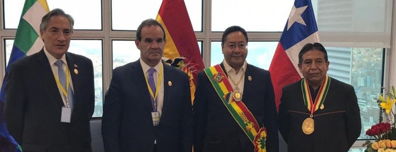 Canciller Andrés Allamand asiste a cambio de mando en Bolivia y se reúne con nuevo Presidente Luis Arce