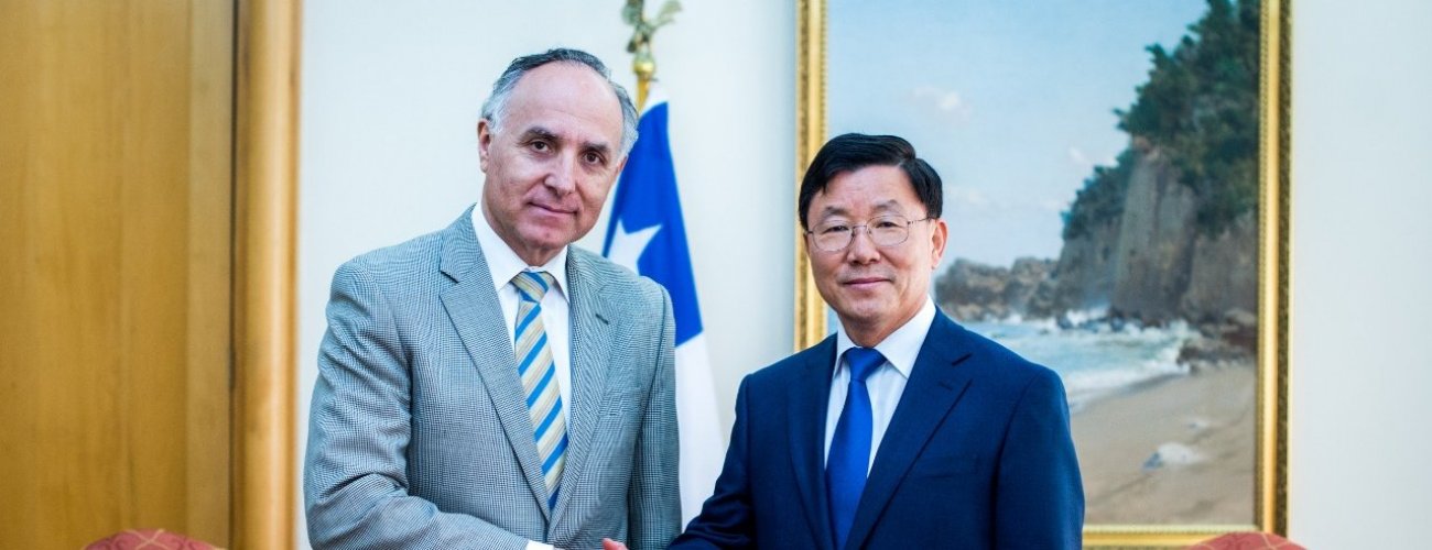 Canciller Ribera recibe en audiencia al Embajador de la República de Corea