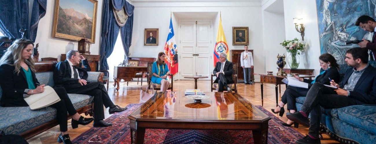Subsecretaria Valdivia acompaña al Presidente Piñera en encuentro con Vicepresidenta de Colombia