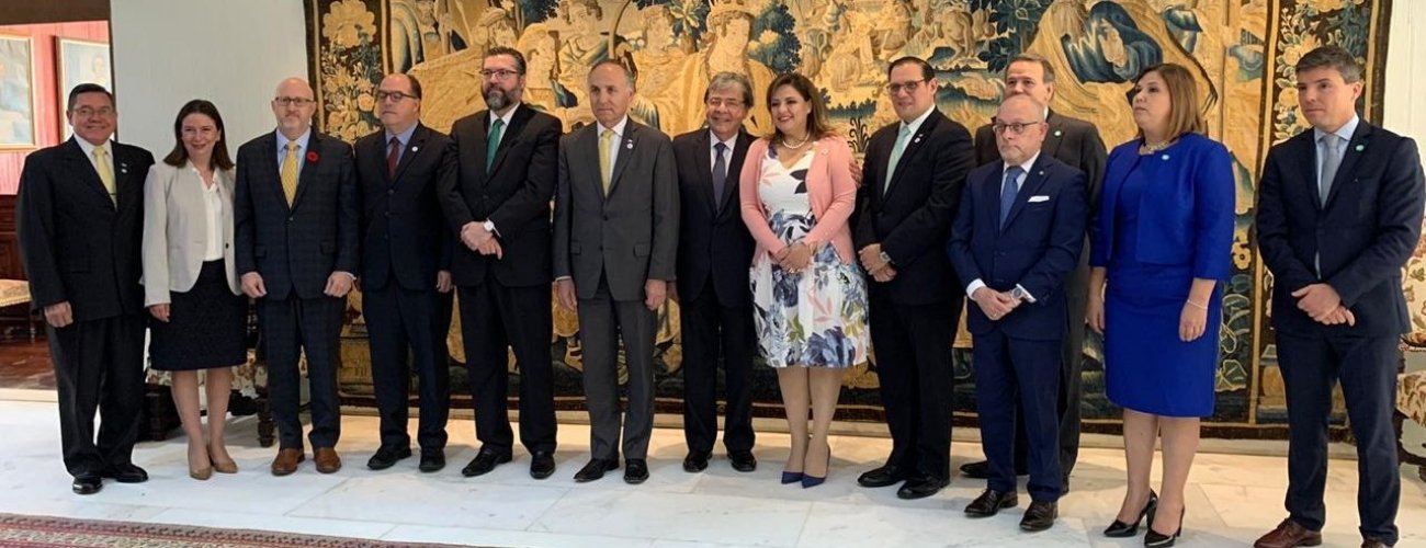Ministro Ribera se reúne con Cancilleres y representantes diplomáticos del continente para exponer sobre la situación de Chile