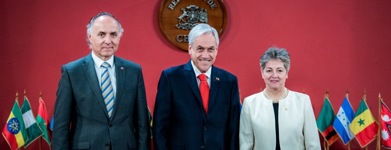 Ministro Ribera acompaña al Presidente Piñera en la recepión de Cartas Credenciales de nuevos embajadores