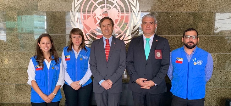 Despedida a observadores chilenos que participaron en la Misión de Verificación de la ONU