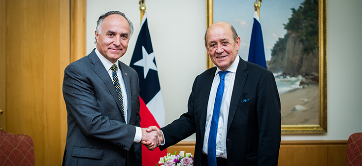 Canciller Ribera se reúne con su par francés y revisan agenda bilateral