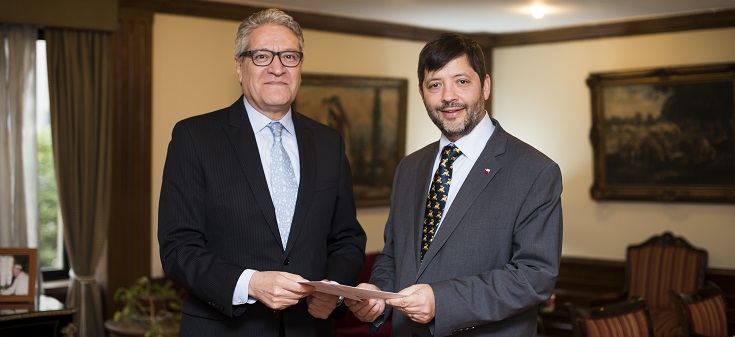 Presentación de las Copias de Cartas Credenciales de los Embajadores de México y Costa Rica
