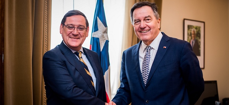 Canciller Ampuero recibe a Embajador de Chile en Haití