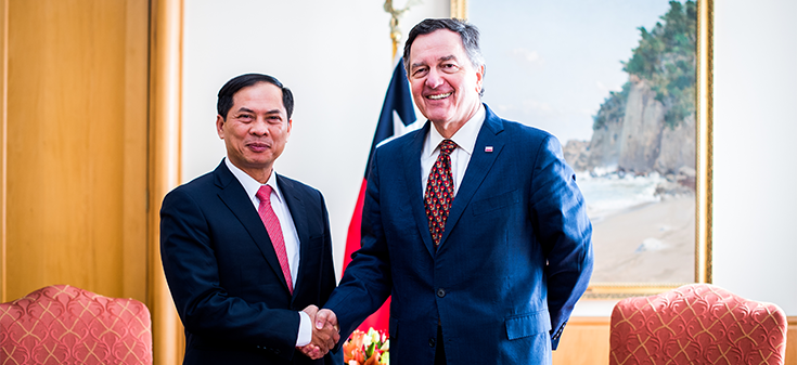 Viceministro de RR.EE. de Vietnam en encuentro con Canciller Ampuero