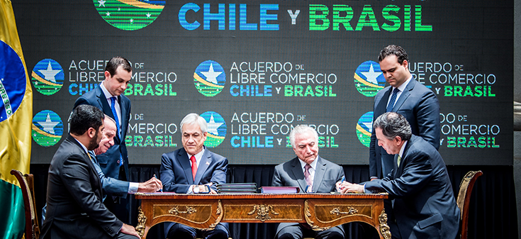 Canciller Ampuero firma acuerdo comercial con Brasil y destaca anuncio de Presidente Temer para beneficiar a pensionados chilenos