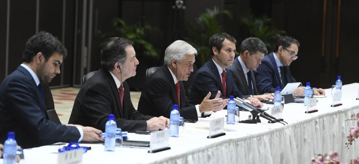Canciller Ampuero participa en reunión del Presidente Sebastián Piñera con su par chino