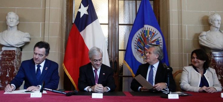 Canciller Ampuero firma acuerdo de cooperación en ciberseguridad con la OEA