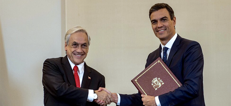 Chile y España firman acuerdos sobre inversión, ciberseguridad y movilidad