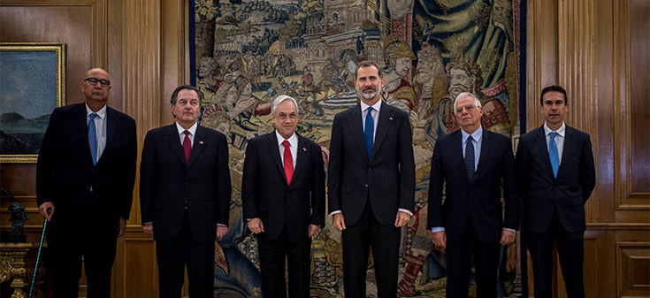 Canciller acompaña a Presidente Piñera en reunión con el Rey de España Felipe VI